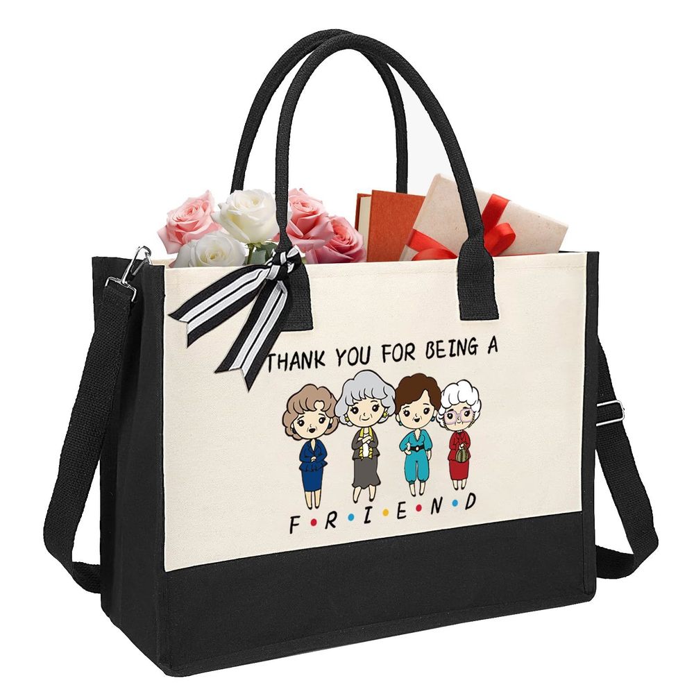 Golden Girls Double Sided Canvas Tote Bag With Zier, Friend Gifts :v